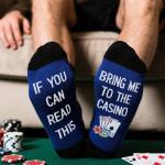 Crazy Casino Dice Poker Socks Lucky Las Vegas Socks Funny Gambling Gifts for Men Women Gamblers