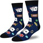 Crazy Casino Dice Poker Socks Lucky Las Vegas Socks Funny Gambling Gifts for Men Women Gamblers