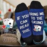 Crazy Casino Dice Poker Socks Lucky Las Vegas Socks Funny Gambling Gifts for Men Women Gamblers