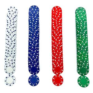 SEETOOOGAMES Casino Poker Chips -100 Pieces 11.5g Suited Design - 4 Colors (25 red, 25 Green,25 Blue,25 White)