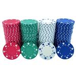 SEETOOOGAMES Casino Poker Chips -100 Pieces 11.5g Suited Design - 4 Colors (25 red, 25 Green,25 Blue,25 White)