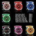 Texas Holdem Poker Chips Set,500 Pcs Poker Set,Denomination Poker Chip Set With Numbered,Professional Composite Clay Casino Chips,Aluminum Case 11.5 Gram Gaming Chips for Texas Hold’em,Blackjack Game