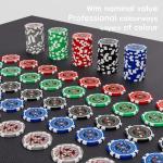 Texas Holdem Poker Chips Set,500 Pcs Poker Set,Denomination Poker Chip Set With Numbered,Professional Composite Clay Casino Chips,Aluminum Case 11.5 Gram Gaming Chips for Texas Hold’em,Blackjack Game