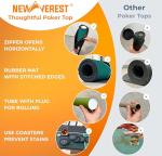 Newverest Poker Table Top 70" x 30" - Ideal Poker Topper for 6ft and 8ft Folding Tables (30" Width), Texas Hold'em Poker Mat for Home Games Casino Nights | Portable with Zipper Storage Bag in Gift Box