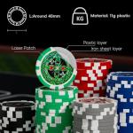 Texas Holdem Poker Chips Set,500 Pcs Poker Set,Denomination Poker Chip Set With Numbered,Professional Composite Clay Casino Chips,Aluminum Case 11.5 Gram Gaming Chips for Texas Hold’em,Blackjack Game