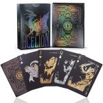 WJPC Easy Shuffling Plastic Waterproof Playing Cards,Cool Black Dragon Poker Cards for Game and Party, Deck of Cards（Dragon