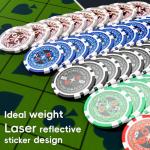 Texas Holdem Poker Chips Set,500 Pcs Poker Set,Denomination Poker Chip Set With Numbered,Professional Composite Clay Casino Chips,Aluminum Case 11.5 Gram Gaming Chips for Texas Hold’em,Blackjack Game