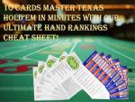 Bussiea 10 Poker Hand Rankings Cards, Texas Hold 'Em Hand Ranking Chart Card, Hand Rankings Quick Reference Guide for Beginners: Cheat Sheet with Rules & Charts