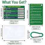 Epkoxlx 1-Pack (2 Cards) Poker Hand Rankings Cards Set with Magnifier & Clip, Texas Hold'em Cheat Sheet & Rules Guide, Sturdy Poker Chart for Beginners, Pros, Poker Night