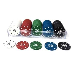 DKAOVH Poker Chips Set - 100 Pieces with Denominations and Storage Box