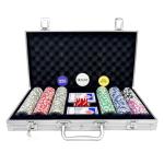 Xapigo Poker Chips with Numbers,300Pcs Poker Chips Set with Aluminum Travel Case,11.5 Gram Casino Poker Set for Texas Holdem, Blackjack