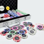 Xapigo Poker Chips with Numbers,300Pcs Poker Chips Set with Aluminum Travel Case,11.5 Gram Casino Poker Set for Texas Holdem, Blackjack
