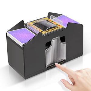 FEIERYA Automatic Card Shuffler 4 Deck,Battery-Operated Electric UNO Poker Shuffler,Playing Card Shuffler for Home Card Game,Travel