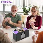 FEIERYA Automatic Card Shuffler 4 Deck,Battery-Operated Electric UNO Poker Shuffler,Playing Card Shuffler for Home Card Game,Travel