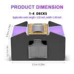 FEIERYA Automatic Card Shuffler 4 Deck,Battery-Operated Electric UNO Poker Shuffler,Playing Card Shuffler for Home Card Game,Travel