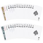 Metsyth Playing Cards 2 Pack, Deck of Cards, Standard Poker Card Set for Adults,Easy Shuffle Unique Design Fun Card Games for Blackjack,Pinochle,Go Fish (Green/Orange)