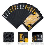 Waterproof Deck of Cards，Gift Playing Cards，Poker Set, Men Pool Poker Cards (Black Diamond)
