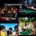 Waterproof Deck of Cards，Gift Playing Cards，Poker Set, Men Pool Poker Cards (Black Diamond)