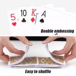 Metsyth Playing Cards 2 Pack, Deck of Cards, Standard Poker Card Set for Adults,Easy Shuffle Unique Design Fun Card Games for Blackjack,Pinochle,Go Fish (Green/Orange)