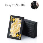 Waterproof Deck of Cards，Gift Playing Cards，Poker Set, Men Pool Poker Cards (Black Diamond)