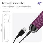 bed geek Cordless Personal Massage Wand – Waterproof & USB Rechargeable, Skin-Soft Silicone, 20 Vibration Patterns, 8 Speed Settings, Memory Function for Relaxation and Muscle Comfort