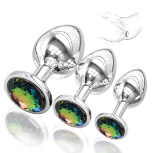 3PCS Portable Couple Butt Training Tool Toys Plug Kit Anales Relaxing Stainless Steel Plugs Butt Adult Toy Exercise Tool for Men Women Sunglasses Z28