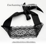 Enchanting lace Eyepatch for Women, Adjustable Hollow Out Sleep Hood, Sexy Halloween mask, Party Disguise Artifact, Black Romantic Gift