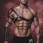 WRWMSLGO Men Chest Harness Belt Adjustable Faux Leather Body Chest Harness Strap Gothic Punk Fetish Cosplay Costumes Sexy Party Clubwear BDSM Bondage Slave Role Play