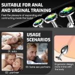 3PCS Portable Couple Butt Training Tool Toys Plug Kit Anales Relaxing Stainless Steel Plugs Butt Adult Toy Exercise Tool for Men Women Sunglasses Z28