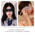 Enchanting lace Eyepatch for Women, Adjustable Hollow Out Sleep Hood, Sexy Halloween mask, Party Disguise Artifact, Black Romantic Gift