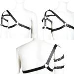 WRWMSLGO Men Chest Harness Belt Adjustable Faux Leather Body Chest Harness Strap Gothic Punk Fetish Cosplay Costumes Sexy Party Clubwear BDSM Bondage Slave Role Play