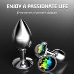 3PCS Portable Couple Butt Training Tool Toys Plug Kit Anales Relaxing Stainless Steel Plugs Butt Adult Toy Exercise Tool for Men Women Sunglasses Z28