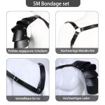 Men Body Chest Harness Belt Gothic Punk Leather Shoulder Armor Adjustable Bondage Strap Belt for Men Gay Fetish Sexy Party Bar Clubwear Halloween Masquerade Cosplay Costume