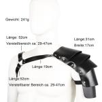 Men Body Chest Harness Belt Gothic Punk Leather Shoulder Armor Adjustable Bondage Strap Belt for Men Gay Fetish Sexy Party Bar Clubwear Halloween Masquerade Cosplay Costume