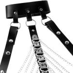 Men's Body Chest Harness Belt with Metal Chain, Gothic Punk Body Chain Chest Harness Belt Bondage Strap for Men Gay, Halloween Cosplay Costume Masquerade Party Club Nightclub Bar Rave Clubwear