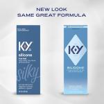 K-Y Silicone Lube, Premium Personal Lubricant, Silicone-Based Formula, Safe to Use with Condoms, for Men, Women and Couples, 4.5 Fl Oz