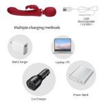 New Adult Tool for Women Today Silent Silicone Rabbit Ears Pleasure Toy Set Games for Men and Women Machine Realistic Handheld Gifts for Her 10 Modes Red