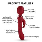 New Adult Tool for Women Today Silent Silicone Rabbit Ears Pleasure Toy Set Games for Men and Women Machine Realistic Handheld Gifts for Her 10 Modes Red