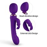 New Adult Tool for Women Today Silent Silicone Rabbit Ears Pleasure Toy Set Games for Men and Women Machine Realistic Handheld Gifts for Her 10 Modes Red