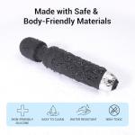 Tokomes Power Wand Massager, Wireless Waterproof USB Rechargeable Massage with 8 Powerful Speeds 20 Modes Vibration,Mini Frequency for Muscle Aches & Sports Recovery