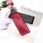2 Pcs Satin Eye Mask for Sleeping - Silk Blindfold for Women & Men - Adults Couples Blindfold Scarf - Sleep Eye Cover for Travel Nap Meditation - Valentine Gift - 150cm/59inch (Black + Red)
