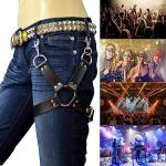 Punk Gothic Leg Harness, Leather Garter with Thigh Ring & Suspenders for Women Men, BDSM Cage Bondage Accessories, Fetish Gear for Costume Party Cosplay, Valentines Day Gifts for Her Him