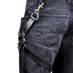 Punk Gothic Leg Harness, Leather Garter with Thigh Ring & Suspenders for Women Men, BDSM Cage Bondage Accessories, Fetish Gear for Costume Party Cosplay, Valentines Day Gifts for Her Him