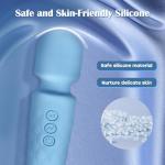 LUMIO Body Back Relaxation Massager - Mini - Travel - 9 Speeds 19 Modes - for Back - Foot - Arm Muscle Relaxation (Blue) (Blue)