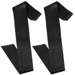 Eychei 2 Pcs Satin Eye Mask for Sleeping, Black and Black Blindfold Silk Sleep Mask, Soft Comfortable Adjustable Blackout Eye Cover V-Shaped Satin Sleep Masks for Women, Men (160 cm/6.3 inch)