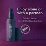 Body Connection Lubricant Oil 100% Organic Coconut Oil with Vitamin A & E - for Sex, Foreplay, or Massages - Safe for Sensitive Skin - Your Edible Lube - 60ml / 2oz