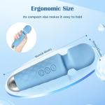 LUMIO Body Back Relaxation Massager - Mini - Travel - 9 Speeds 19 Modes - for Back - Foot - Arm Muscle Relaxation (Blue) (Blue)