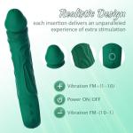 Surprise Quiet Powerful 10 Modes Rabbit Ears Pleasure Toys for Women Games Toys Rabbit Gifts for Women Private Area Adult Toy of Love for Your Lady Friend (Green)