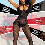 Famstar Sexy Lingerie for Women Naughty Fishnet Lingerie Set Bodysuit Outfits Teddy Sheer Mesh Erotic