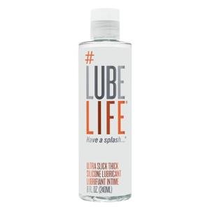 LubeLife Ultra Slick Thick Silicone-Based Lubricant, Water Resistant, Thick Silicone Lube for Men, Women and Couples, 8 Fl Oz